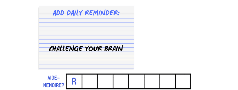 daily aide-memoire for brain challenge