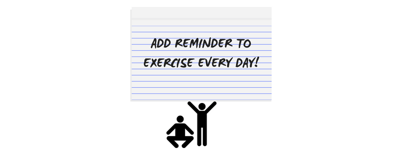 add daily reminders for exercise